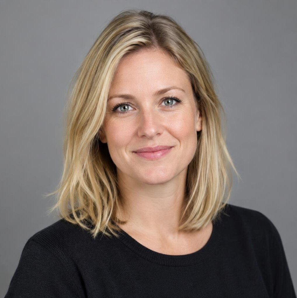 Portrait of a Belgian female camera operator in her 30s